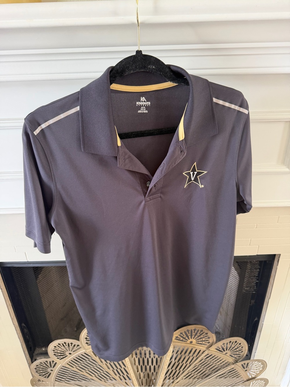 Knights Apparel Charcoal Polo with Gold Trim